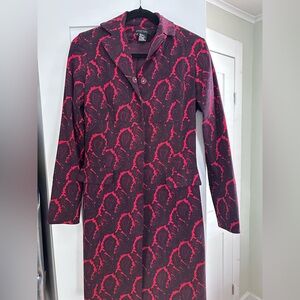 Etcetera Red and Black Paisley Coat